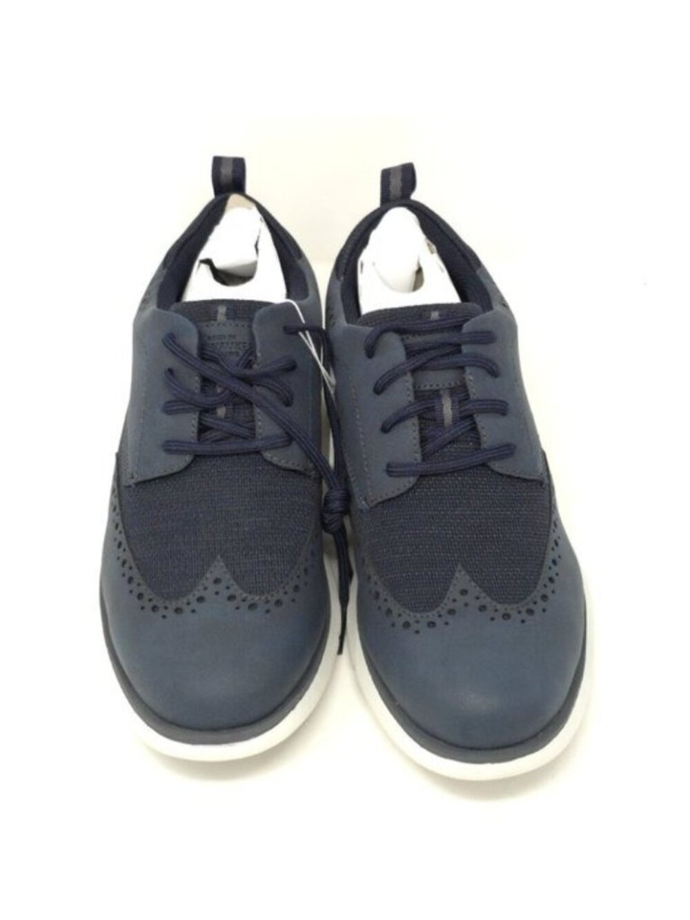 New Nunn Bush Stance Knit Wingtip Oxford Navy Multi Walking Shoes Men’s 10.5M - Picture 6 of 7